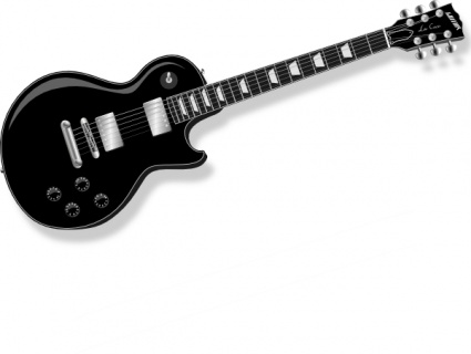 Black Guitar clip art - Download free Music vectors