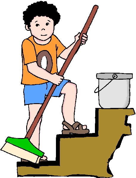 Kids housekeeping clipart