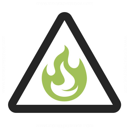 IconExperience Â» O-Collection Â» Sign Warning Flammable Icon