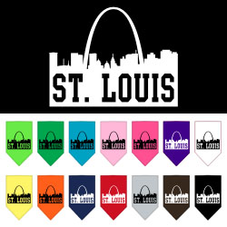 Saint Louis Skyline Silhouette Screen Print Dog Bandana ...