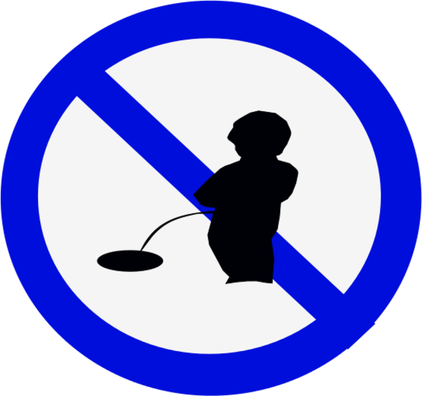 no passing watera bad example as a sign - vector Clip Art