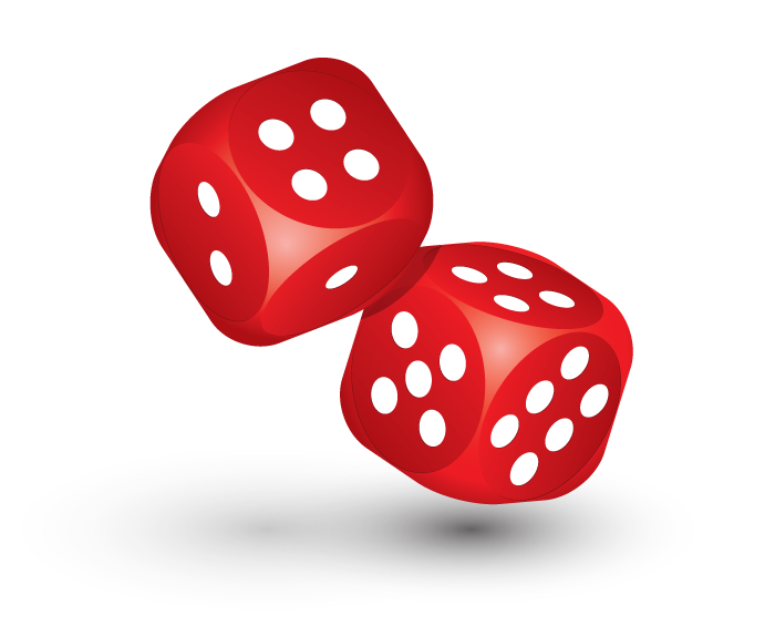 PSD red dice icon