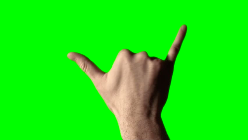 Hang Loose Sign - Green Screen Stock Footage Video 534988 ...