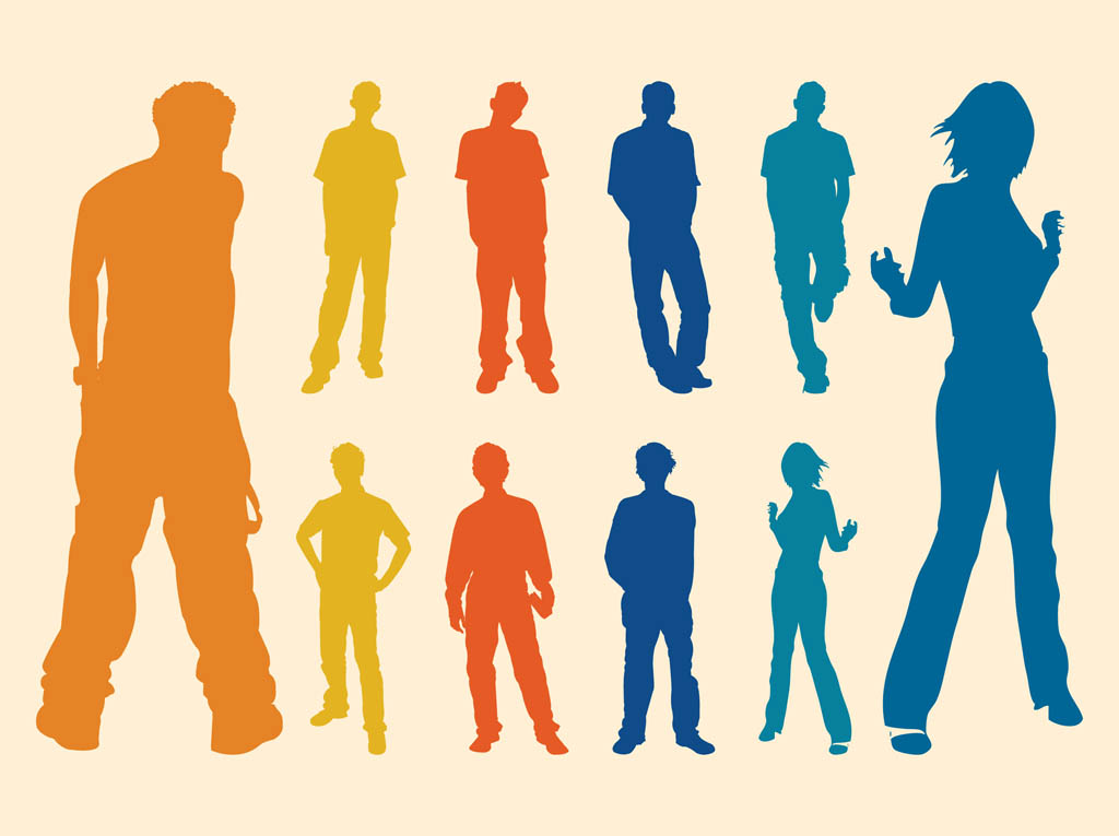 Silhouette Men And Women Vector Art & Graphics | freevector.com