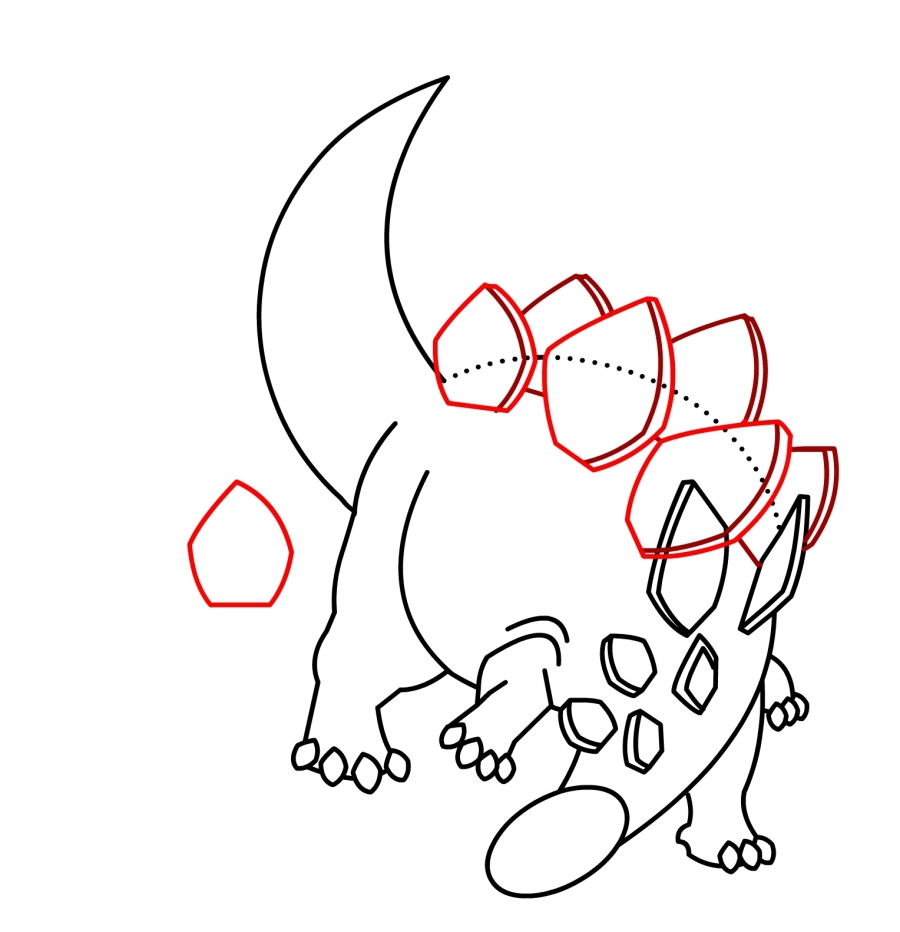 Dinosaur Art - Draw a Stegosaurus Dinosaur Picture