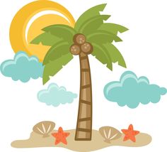 Cartoon background, Beach scenes and Summer