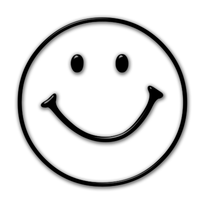 Smiley face clip art black and white free