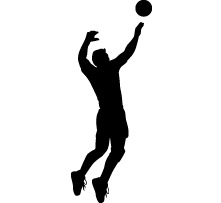 Volleyball Player Hitting Silhouette - Free ...