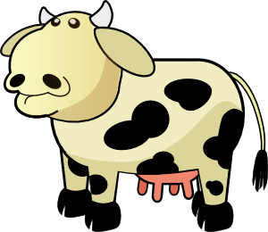 Colour Cows 1 Clip Art - vector clip art online ...