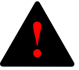 Black Black Red Warning 1 Clip Art - vector clip art ...