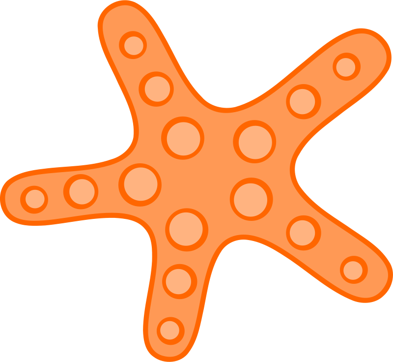 Clipart - Orange Starfish