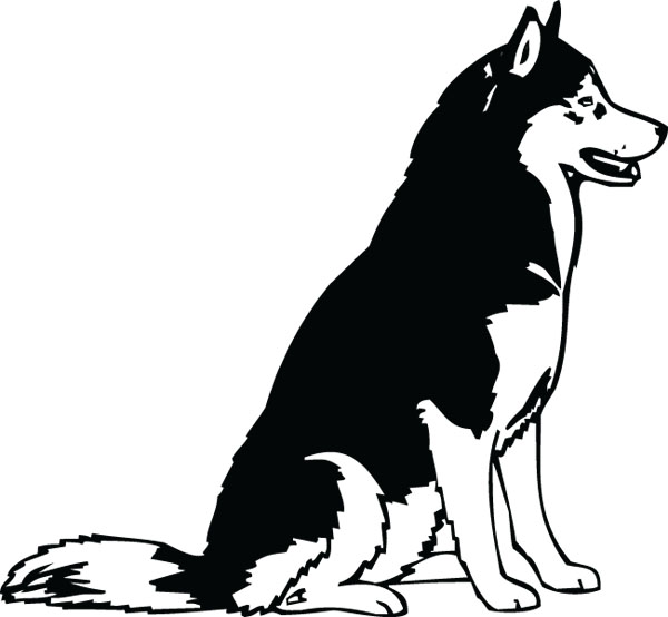 Husky Sitting Dog Breed Clip Art For Custom Pet Lovers Gifts