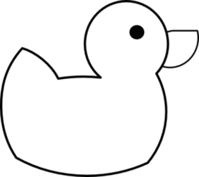 Simple Duck Outline Clipart - Free to use Clip Art Resource