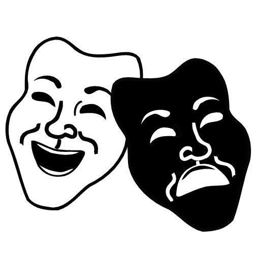 Drama masks clipart free