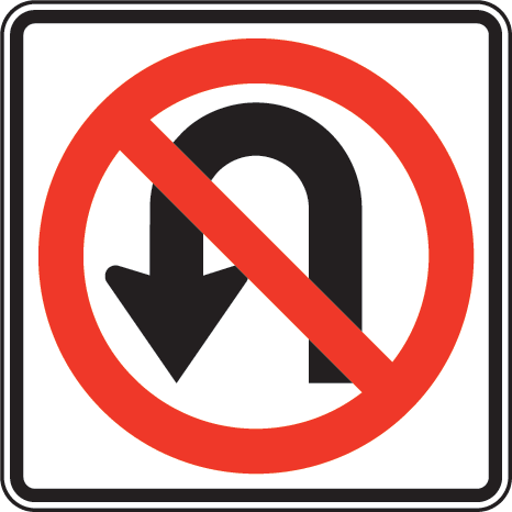 No U-Turn Symbol Sign by SafetySign.com - Y2732 - ClipArt Best ...