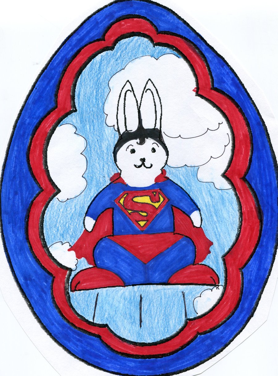 Happy Easter: Superman Bunny by Tiger-Tomboy14 on DeviantArt