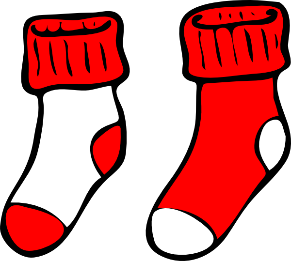 Red socks clip art - ClipartFox