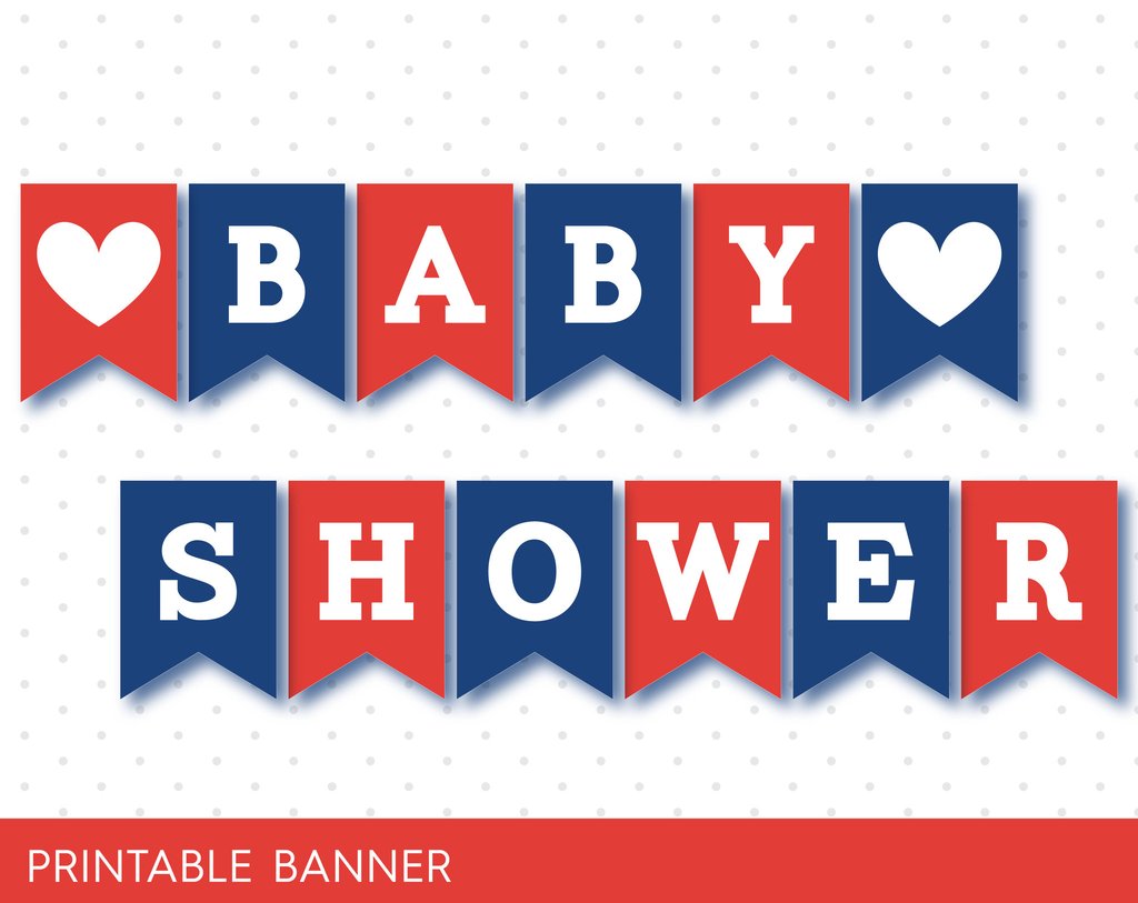 Red banner, Blue banner, Oh baby banner, Oh boy banner, Printable ...