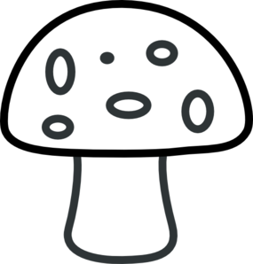 Black And White Mushroom clip art - vector clip art online ...