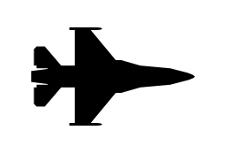 Fighter jet silhouette vector icon | Free Transport icons