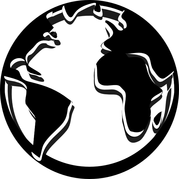 Black Globe clip art - vector clip art online, royalty free ...