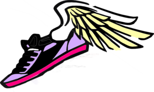 Running Shoe With Wings Purple/pink Clip Art - vector ...