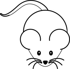 Black And White Mouse Clip Art - vector clip art ...