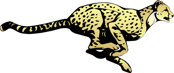 Running Cheetah Clip Art - vector clip art online ...