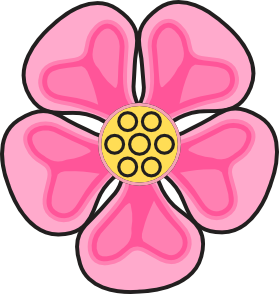 Wild Rose clip art - vector clip art online, royalty free & public ...