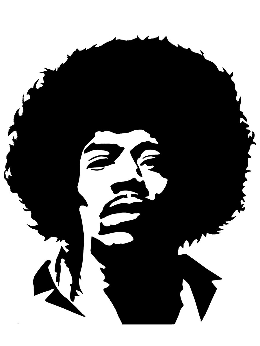 DeviantArt: More Like Jimi Hendrix Stencil by sonatakyaz