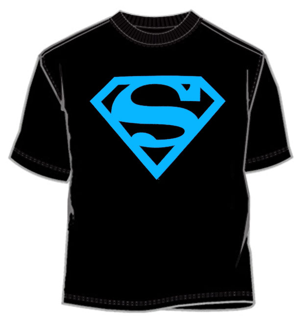 Superman Neon Blue Symbol T-shirt | UBU Unlimited