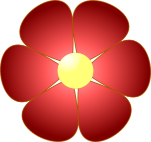 Red Flower clip art - vector clip art online, royalty free