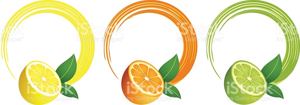 Citrus Fruit Round Frame stock vector art 525229196 | iStock