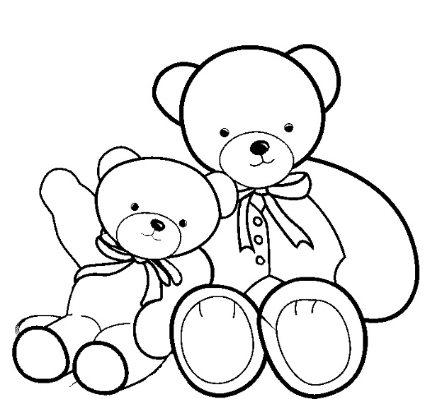 Easy Teddy Bear Coloring Pages For Kids - Free Coloring Sheets