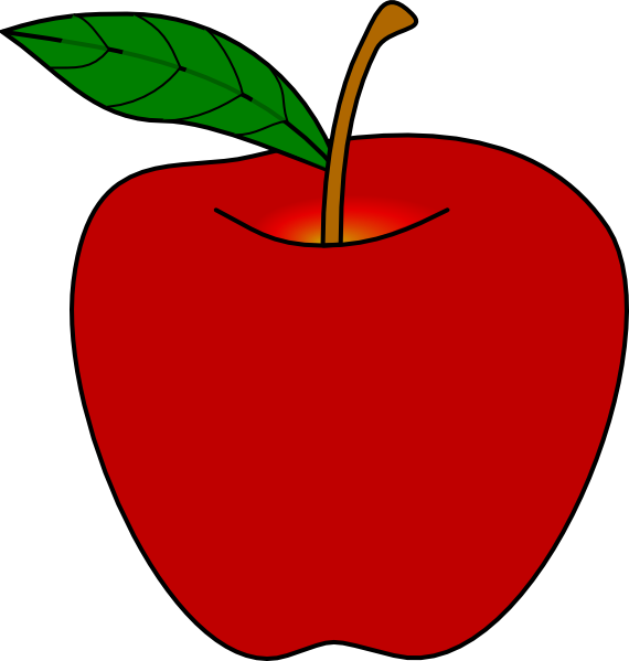 Free red apple clipart