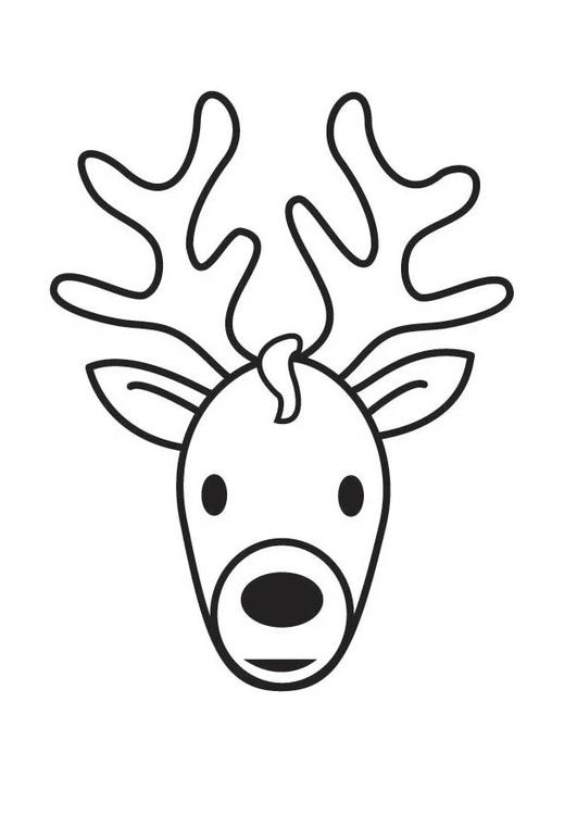 Coloring page Stag Head - img 17872.