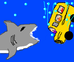 Mega Shark vs. Short Bus (drawing by zenyatta83)