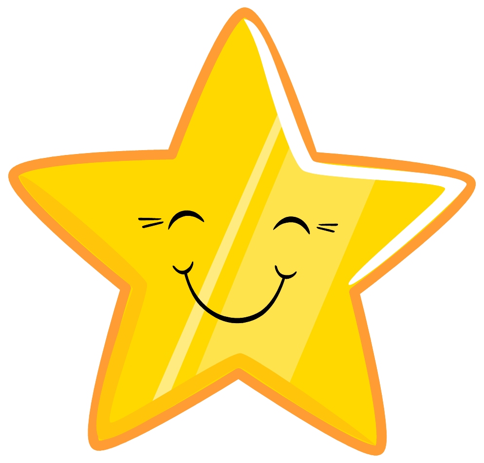 Sad face star clipart black and white