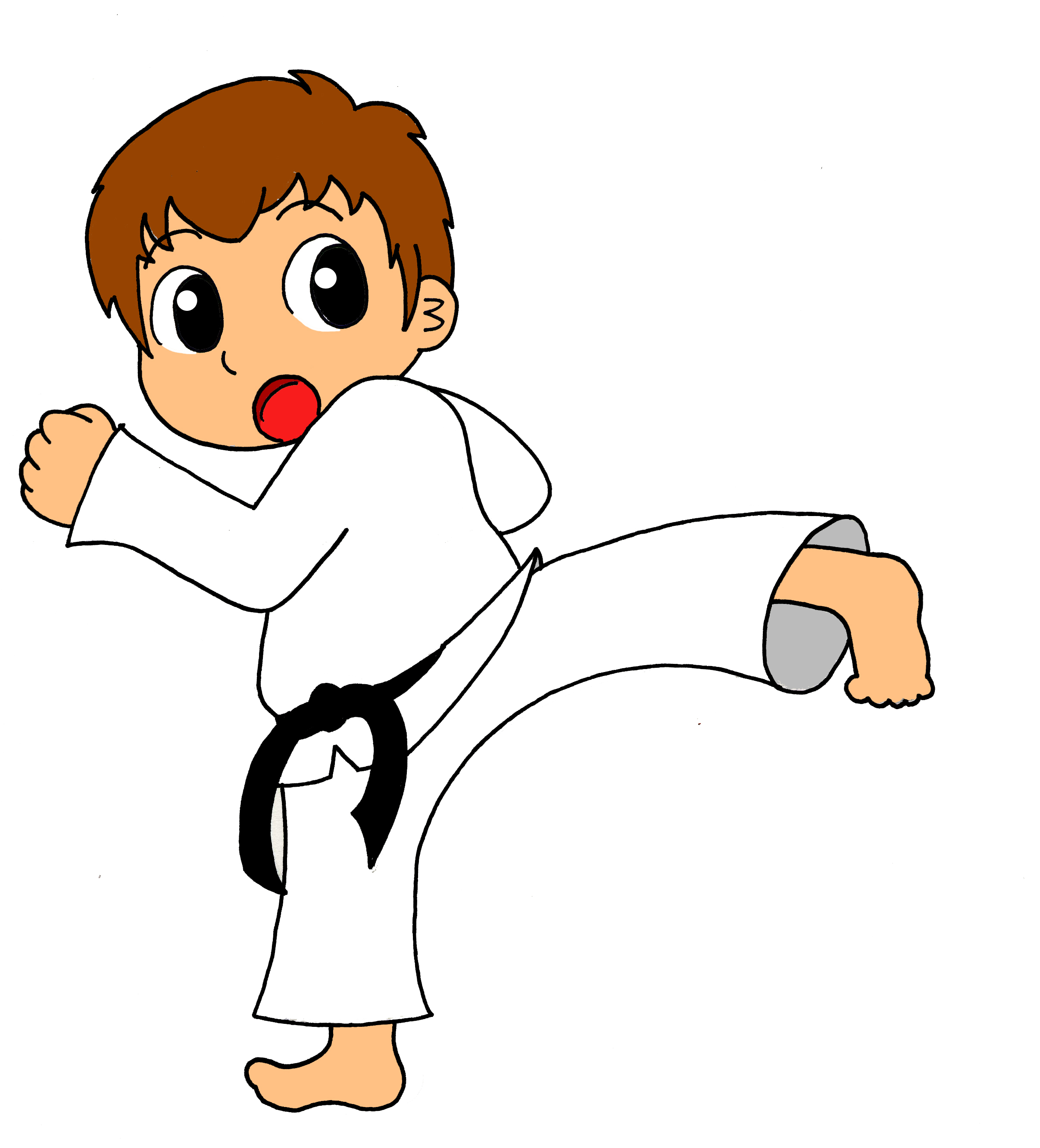 karate boy clipart