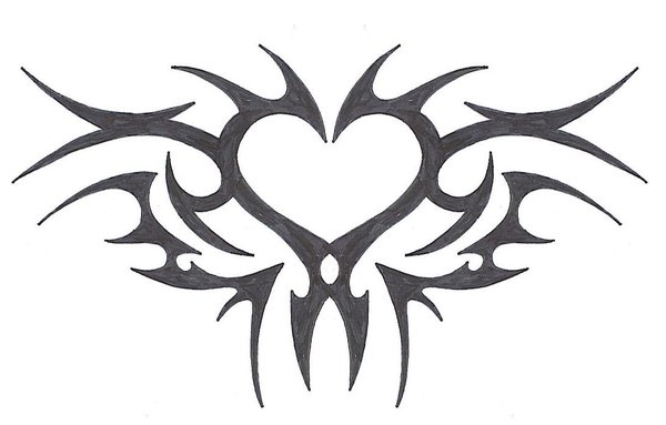 20 Beautiful Tribal Heart Tattoos | Only Tribal