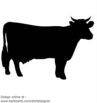 Cow silhouette clipart