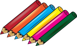 Coloured pencils clipart