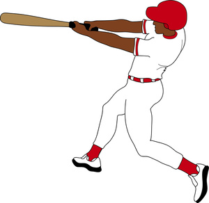 Batter Clipart Image - Hispanic Baseball Player Taking a Swing As ...