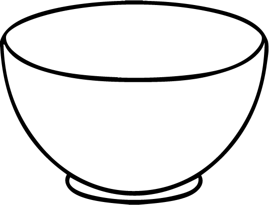 Rice Bowl Outline Clipart