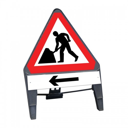 Men at Work Q Sign 750mm | Manchester Safety Services