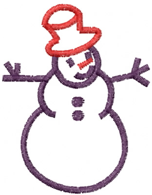 Holidays Embroidery Design: Snowman outline from Concord Collections