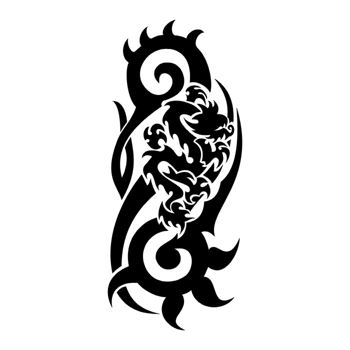 Black And White Dragon Tattoos