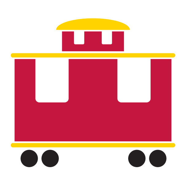 Train Caboose Wall Stencil for Painting Kids or by MyWallStencils