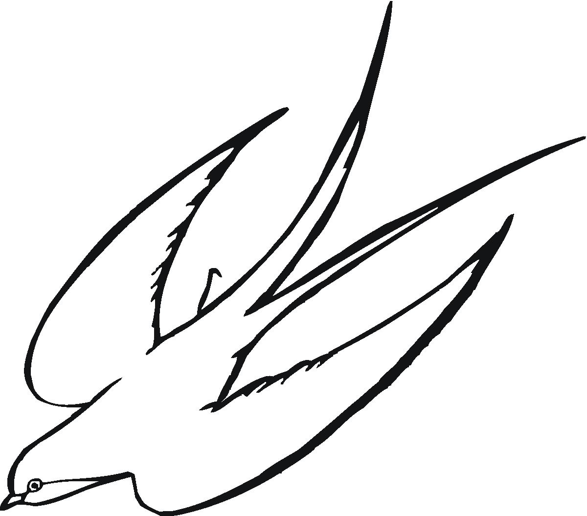 Drawing Bird Flying - ClipArt Best