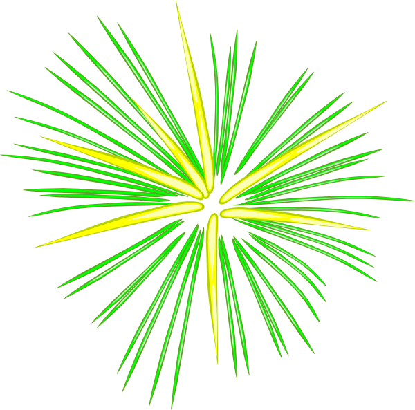 Large Green Fireworks Clip Art - vector clip art ...